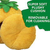 Luxury Cartoon Plush Pineapple Foldable Pet Cave Bed For Travel Outdoor