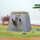 Custom Indoor Plush Covered Cat Bed House Foldable