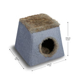 Custom Indoor Plush Covered Cat Bed House Foldable