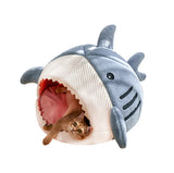 Luxury Non-slip Enclosed Semi-closed Shark Shape Pet Cute Nest Cave Bed