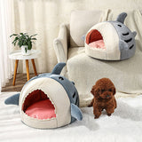 Luxury Non-slip Enclosed Semi-closed Shark Shape Pet Cute Nest Cave Bed