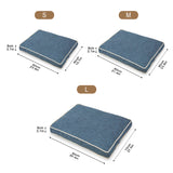 Custom High Quality Linen Washable Orthopedic Memory Foam Rectangle Pet Bed  Mat