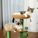 Natural sisal rope green cactus cat climbing frame