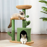 Natural sisal rope green cactus cat climbing frame