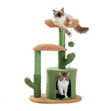 Natural sisal rope green cactus cat climbing frame