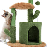 Natural sisal rope green cactus cat climbing frame