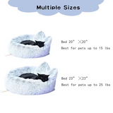 Deluxe Plush Fluffy Round Donut Pet Bed