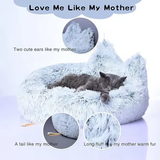 Deluxe Plush Fluffy Round Donut Pet Bed