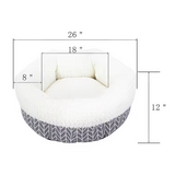 Luxury Soft Pp Cotton Plush Surrounded Pet Bed