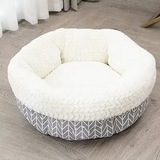 Luxury Soft Pp Cotton Plush Surrounded Pet Bed