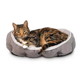 Luxury Deep Sleep Corduroy Oval Foldable Pet Bed