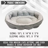 Luxury Deep Sleep Corduroy Oval Foldable Pet Bed