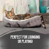 Luxury Deep Sleep Corduroy Oval Foldable Pet Bed