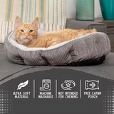Luxury Deep Sleep Corduroy Oval Foldable Pet Bed