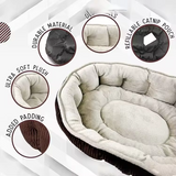 High Quality Corduroy Oval Pet House Bed