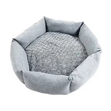 Eco Friendly Calming Velvet Round Surrounded Pet Bed