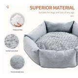 Eco Friendly Calming Velvet Round Surrounded Pet Bed