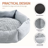 Eco Friendly Calming Velvet Round Surrounded Pet Bed