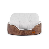 Luxury Leather Giant Oval Design Detachable Pet Bed