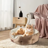 Warm Velvet Design Round Washable Pet Bed