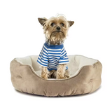 Warm Velvet Design Round Washable Pet Bed