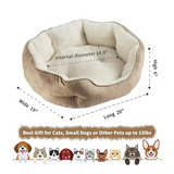 Warm Velvet Design Round Washable Pet Bed