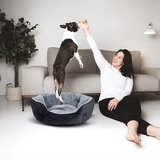 Luxury Soft Fleece Warm Suede Black Pet Dog Bed