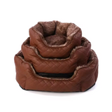 Warm Design Pu Leather Waterproof Washable Pet Bed