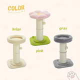 Pink Flower Plush Scratcher Sisal Cat Tree