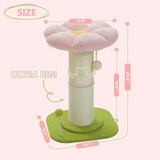Pink Flower Plush Scratcher Sisal Cat Tree