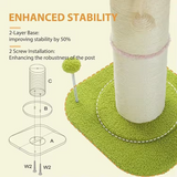 Pink Flower Plush Scratcher Sisal Cat Tree