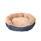 Custom Luxury Round Anti Slip Fabric Fleece Pet Couch Bed
