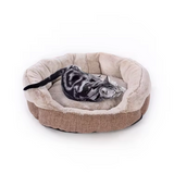 Custom Luxury Round Anti Slip Fabric Fleece Pet Couch Bed
