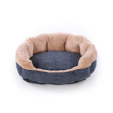 Custom Luxury Round Anti Slip Fabric Fleece Pet Couch Bed