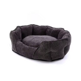 Soft Pp Cotton Filling Corduroy Cushion Oval Pet Bed