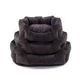 Soft Pp Cotton Filling Corduroy Cushion Oval Pet Bed