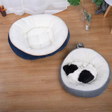 Custom Luxury Fashion Oval Washable Corduroy Pet Bed