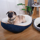 Custom Luxury Fashion Oval Washable Corduroy Pet Bed