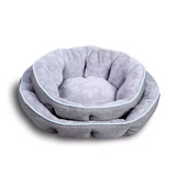 Eco Friendly Machine Washable Round Grey Travel Cushion Pet Bed