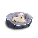 Eco Friendly Machine Washable Round Grey Travel Cushion Pet Bed