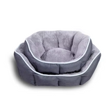 Eco Friendly Machine Washable Round Grey Travel Cushion Pet Bed