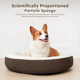 Custom Novelty Round Donut Plush Flannel Pet Bed