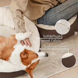 Custom Novelty Round Donut Plush Flannel Pet Bed