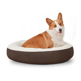Custom Novelty Round Donut Plush Flannel Pet Bed