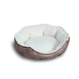 Faux Fur Plush Cushion Vintage Oval Bed For Pet