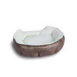 Faux Fur Plush Cushion Vintage Oval Bed For Pet