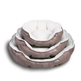 Faux Fur Plush Cushion Vintage Oval Bed For Pet