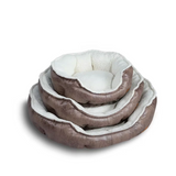 Faux Fur Plush Cushion Vintage Oval Bed For Pet