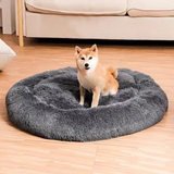 Luxury Donut Washable Soft Fuzzy Calming Dog House Beds
