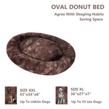Anti Anxiety Eco-friendly Long Plush Luxury Washable Brown Pet Bed